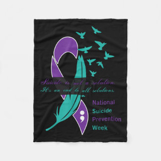 National Suicide Prevention Week Quote  Fleece Blanket
