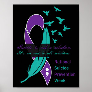 National Suicide Prevention Week Quote Premium  Poster