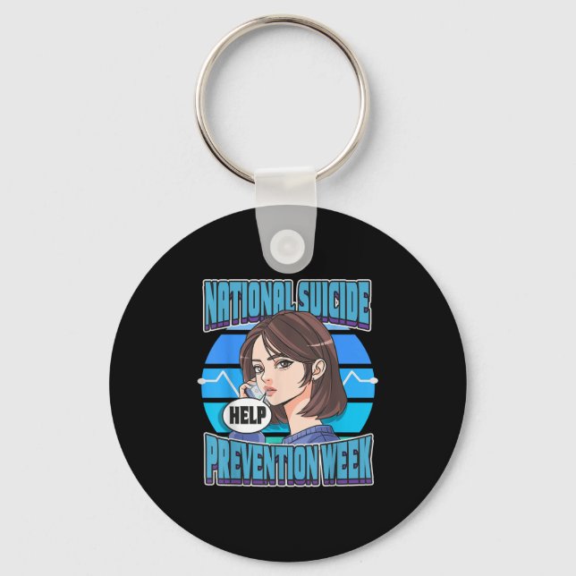 National Suicide Prevention Week Suprt Mental Heal Keychain (Front)