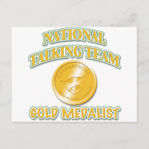 National Talking Team Gold Medallist Postcard