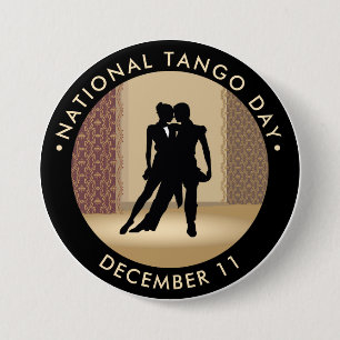 National Tango Day, dancers 3 Inch Round Button