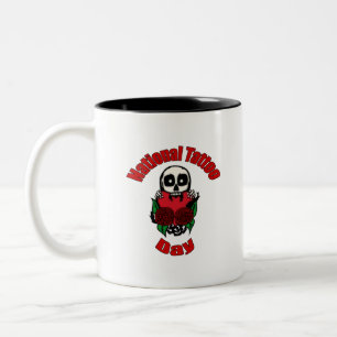 National Tattoo Day Two-Tone Coffee Mug