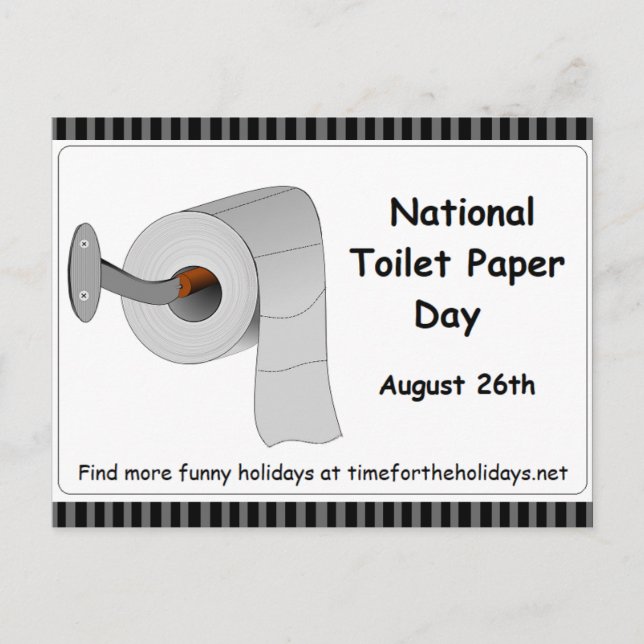 National Toilet Paper Day Food Holidays Postcard (Front)