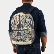 National Violin Day Melody Print-Cut-Sew Backpack 