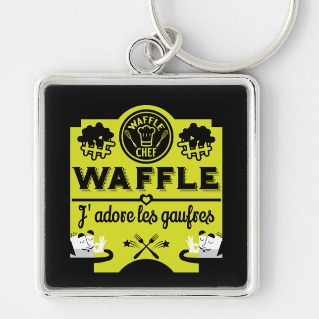 National Waffle Day Keychain (Front)