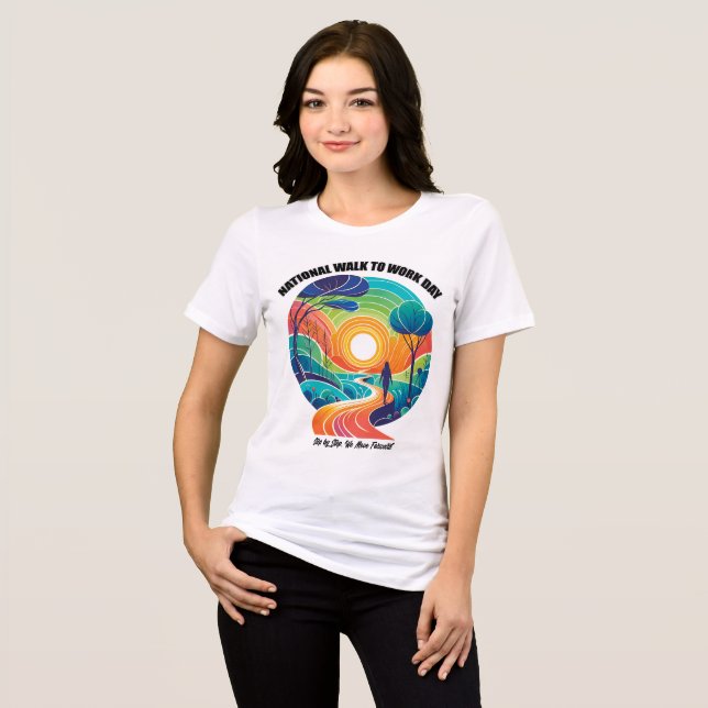 National Walk To Work Day Tri-Blend Shirt (Front Full)