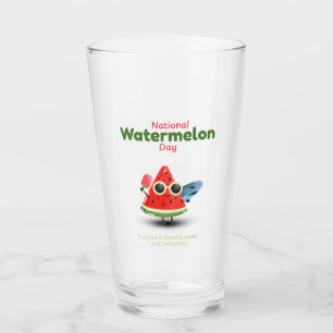 National Watermelon Day Cute Summer Art Glass