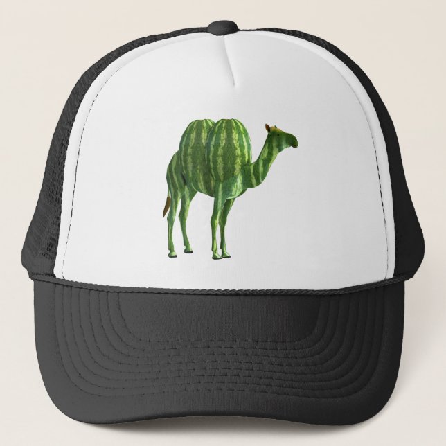 National Watermelon Day Dromedary Trucker Hat (Front)
