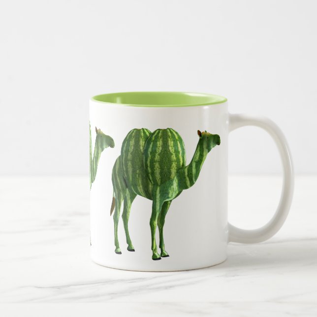 National Watermelon Day Dromedary Two-Tone Coffee Mug (Right)