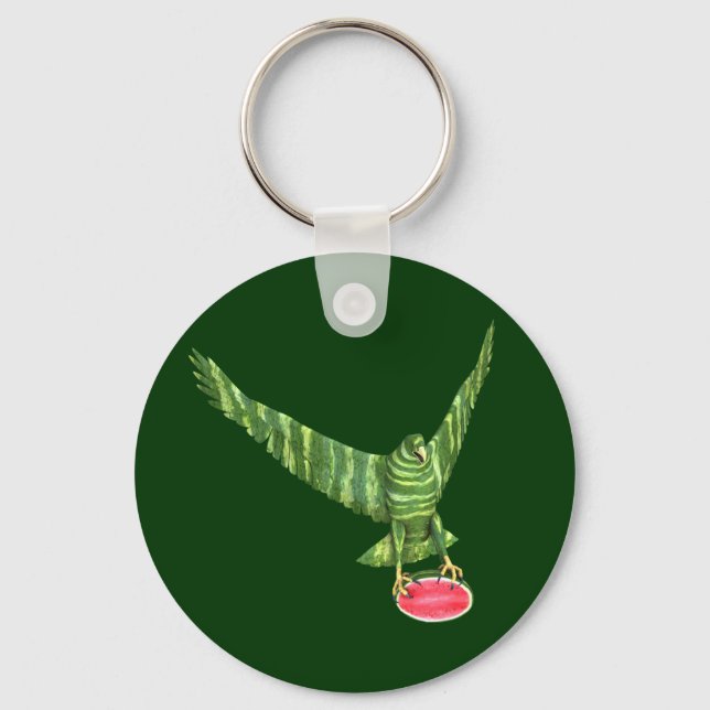 National Watermelon Day Eagle Keychain (Front)
