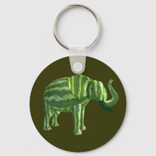 National Watermelon Day Elephant Keychain