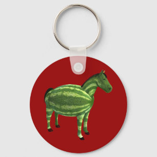 National Watermelon Day Horse Keychain