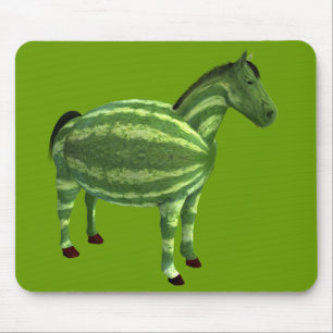 National Watermelon Day Horse Mouse Pad