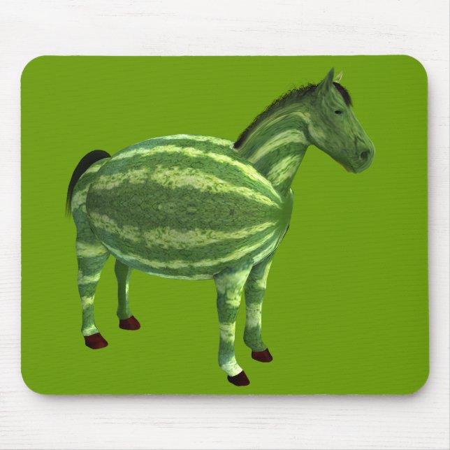 National Watermelon Day Horse Mouse Pad (Front)