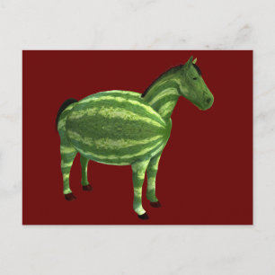 National Watermelon Day Horse Postcard