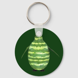 National Watermelon Day Penguin Keychain