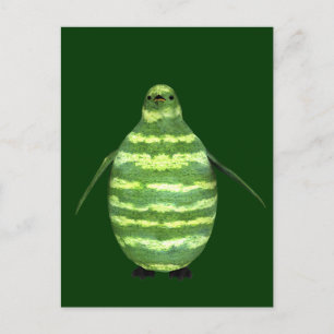 National Watermelon Day Penguin Postcard
