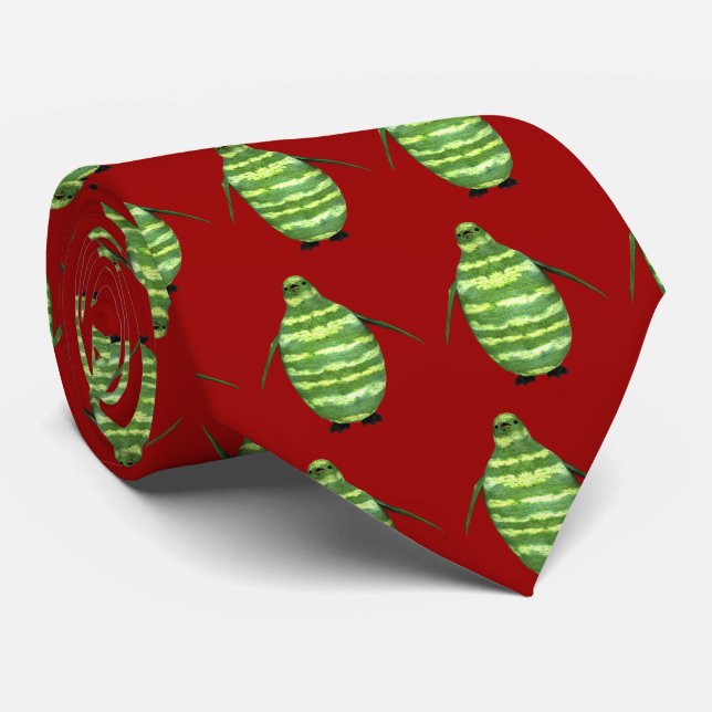 National Watermelon Day Penguin Tie (Rolled)