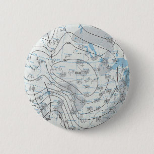 National Weather Map 2 Inch Round Button
