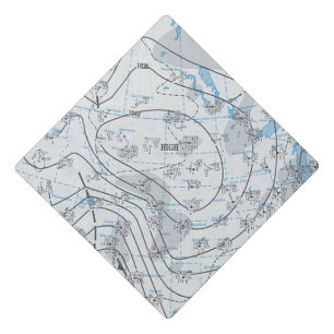 National Weather Map Graduation Cap Topper