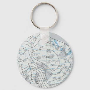 National Weather Map Keychain