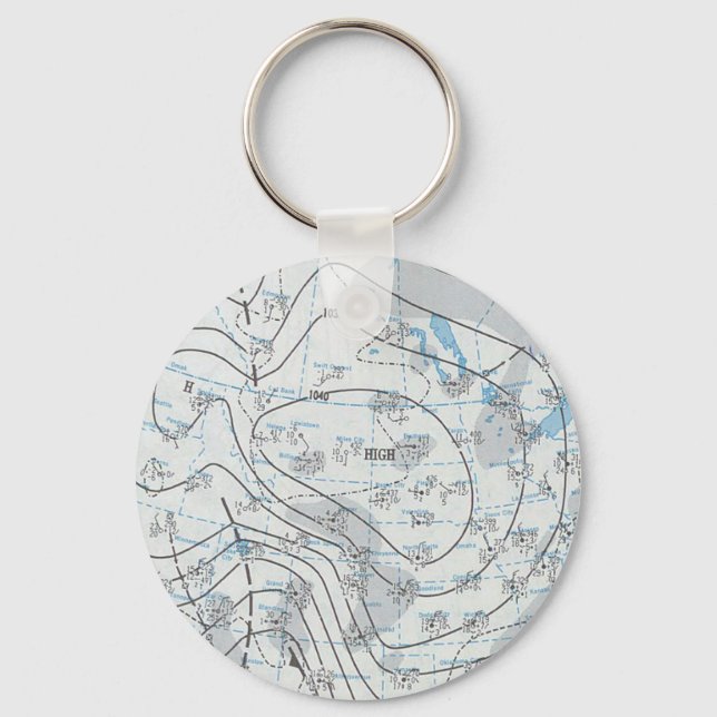 National Weather Map Keychain (Front)
