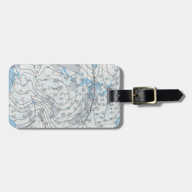 National Weather Map Luggage Tag (Front Horizontal)