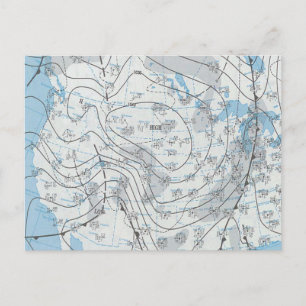National Weather Map Postcard