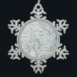 National Weather Map Snowflake Pewter Christmas Ornament<br><div class="desc">A blue and white weather map with isobars showing a high pressure area in the Midwest.</div>