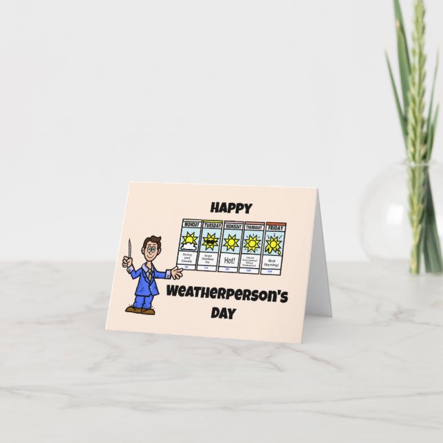 National Weatherperson's Day Card - Male (Front)