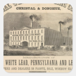 National White Lead and Zinc Company Square Sticker