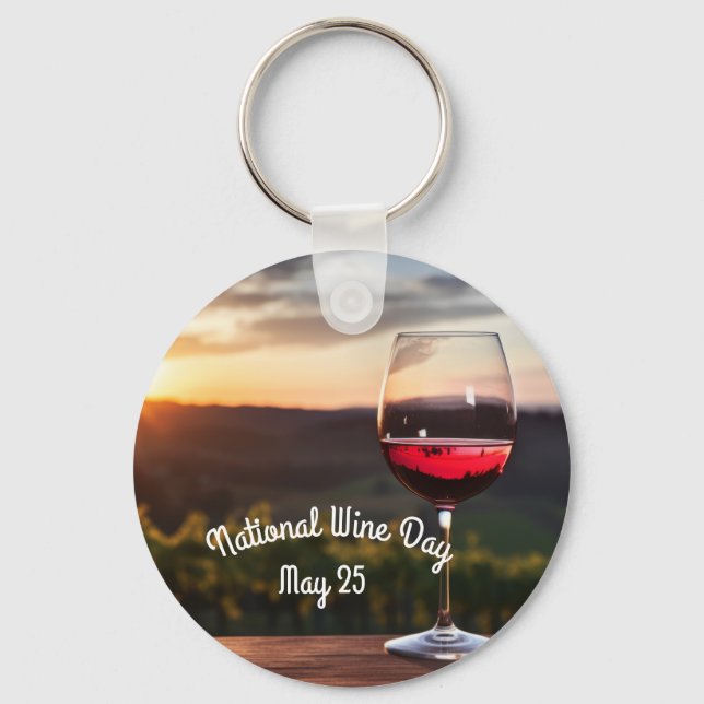 National Wine Day Keychain (Front)