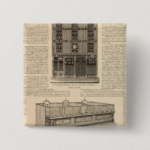 National Wire and Lantern Works, Howard and Morse 2 Inch Square Button