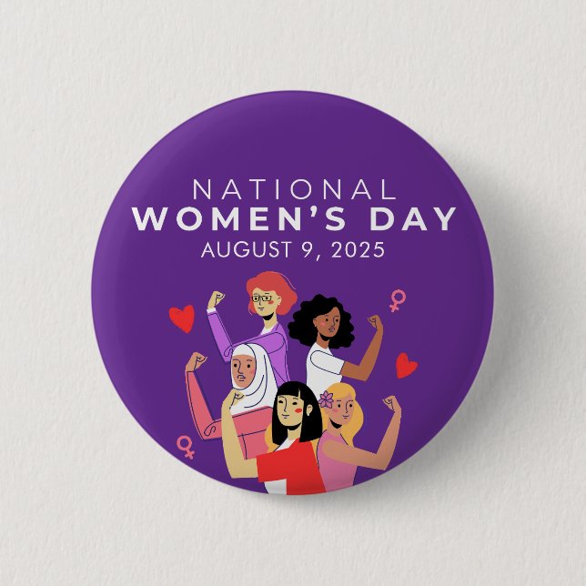 National Women’s Day 2 Inch Round Button (Front)