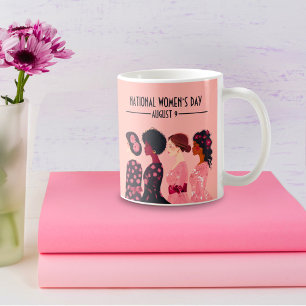 National Women’s Day Global Women Pink Floral Coffee Mug