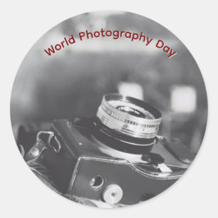 National World Photography Day Classic Round Sticker