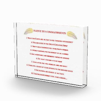 Native 10 Commandments Acrylic Photo Block