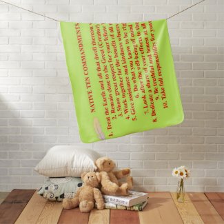 Native 10 Commandments Baby Blanket