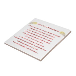 Native 10 Commandments Ceramic Tile