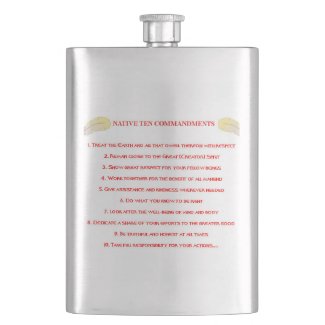 Native 10 Commandments Classic Flask
