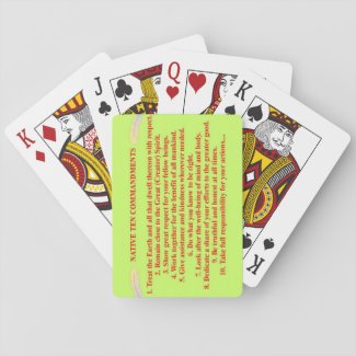 Native 10 Commandments Classic Playing Cards