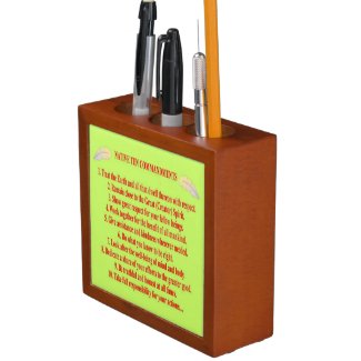 Native 10 Commandments Desk Organizer