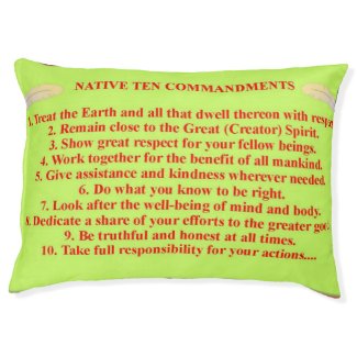 Native 10 Commandments Dog Bed