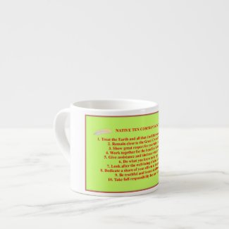Native 10 Commandments Espresso Mug
