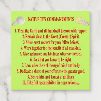 Native 10 Commandments Favour Tags