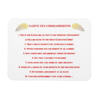Native 10 Commandments Flexible Photo Magnet