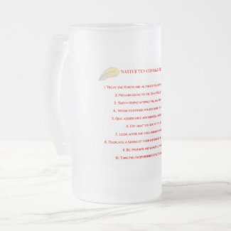 Native 10 Commandments Frosted Mug