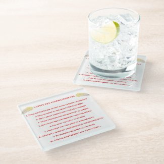 Native 10 Commandments Glass Coaster