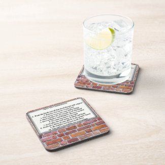 Native 10 Commandments Hard plastic coaster