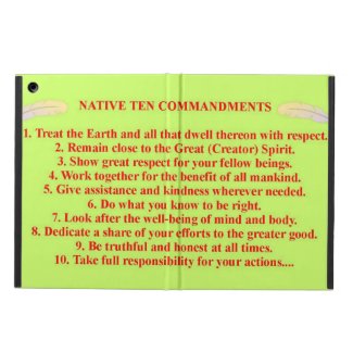 Native 10 Commandments iPad Case